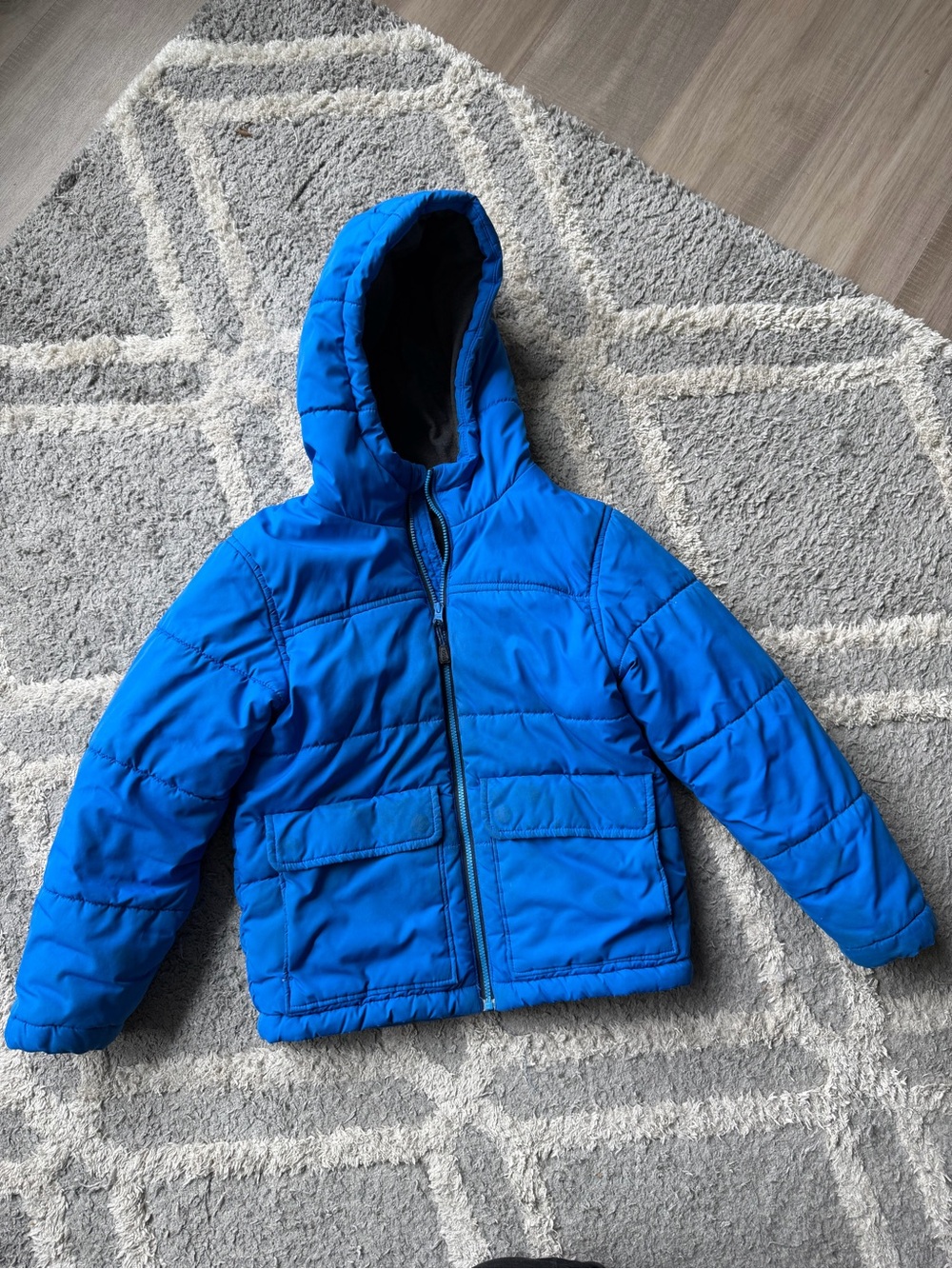 DSG Bright Blue Hooded Puffer Jacket for Kids